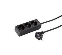 Martin Kaiser 3-Way Angle Socket With 5m Cable Black (European Socket) - 1045ZL5-15W/sw [10 Pieces]