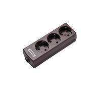 Martin Kaiser 3-Way Brown Socket 45 Degree With Earthing Contact (European Socket) - 1047/br [40 Pieces]