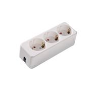 Martin Kaiser 3-Way Socket With Earthing Contact Arctic White (European Socket) - 538K/kws [25 Pieces]