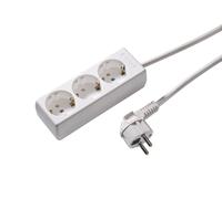 Martin Kaiser 3-Way Socket With Earthing Contact Cable 5m White (European Socket) - 1030ZL5-15W/kws [10 Pieces]