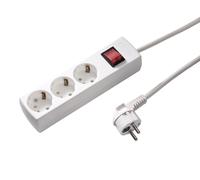 Martin Kaiser 3-Way Socket with Switch and 5m Cable (European Socket) - 1049ZL5-15W/KWS