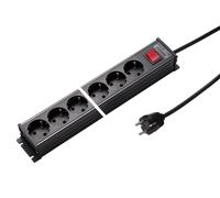 Martin Kaiser 4-Way Power Outlet Strip 45 degrees With Earthing Switch Cable 1.5m (European Socket) - 1101ZL4SW15