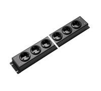 Martin Kaiser 4-Way Power Outlet Strip Earthing Contact No Switch Black (European Socket) - 1002/4sw [10 Pieces]