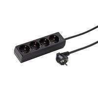 Martin Kaiser 4-Way Socket 45 Degree 3m Cable Black (European Socket) - 1046ZL3-15W/sw [10 Pieces]