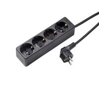Martin Kaiser 4-Way Socket With Earthing Contact And 5M Cable Black (European Socket) - 541ZL5-15W/sw [8 Pieces]