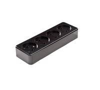 Martin Kaiser 4-Way Unearthed Socket Black 16Amp (European Socket) - 509/sw [30 Pieces]