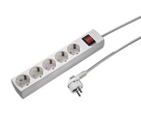 Martin Kaiser 5-Way 45 Degree Socket With Switch And 3m Cable (European Socket) - 1085ZL3-15W/KWS