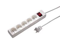 Martin Kaiser 5-Way Unearthed Socket With Switch And 1.5M Cable (European Socket) - 1051ZL/15/kws [10 Pieces]