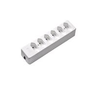 Martin Kaiser 6-Way Socket Euro 2.5 Amp Without Earthing Shutter (European Socket) - 1013K/kws [25 Pieces]