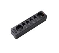 Martin Kaiser 6-Way Socket with Shutter 2xSchuko 4xEuro 2.5Amp Outlets (European Socket) - 1012K/sw [30 Pieces]