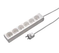 Martin Kaiser 6-Way Unearthed Socket Arctic White Cable 1.5m (European Socket) - 1061ZL/15/kws [10 Pieces]