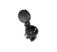 Martin Kaiser Black MK1 Flush-Mount Socket With Vertical Hinged Cover IP44 - 396/sw [30 Pieces]