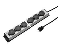 Martin Kaiser Power Outlet Strip 8 Way 90 Degree Hinged Cover IP20 1.5M Cable (European Socket) - 1059ZL8l-sw15 [10 Pieces]