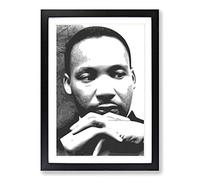 Martin Luther King (1) Framed Print | A2 Black Framed Wall Art | Ready to Hang | Modern Nature Picture | Living Room Bedroom Lounge Office