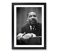 Martin Luther King (4) Framed Print | A2 Black Framed Wall Art | Ready to Hang | Modern Nature Picture | Living Room Bedroom Lounge Office