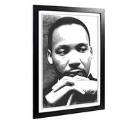 Martin Luther King Framed Wall Art Print A2 Black