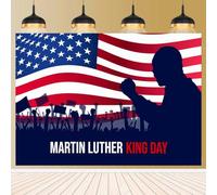 Martin Luther King Jr. Backdrop for History Famous Quote MLK Day Decorations I Have A Dream Banner School Classroom Bulletin Board Decor 7x5ft