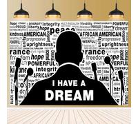 Martin Luther King Jr. Backdrop for MLK Day Decorations I Have A Dream Photography Background Black History Month African American Decor Banner 7x5ft