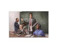 Martin Luther King Jr,Barack Obama, Malcolm X And Nelson Mandela Poster Decorative Painting Canvas Wall Art Living Room Posters Bedroom Painting 16x24inch(40x60cm)