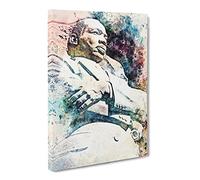Martin Luther King Jr Canvas Print | Gallery Wrapped 30mm Frame Wall Art | 30x20 inches | Ready to Hang | Abstract People Picture | Living Room Bedroom Lounge Office