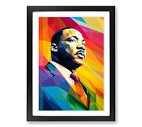 Martin Luther King Jr. Op Framed Print | A2 Black Framed Wall Art | Ready to Hang | Modern Nature Picture | Living Room Bedroom Lounge Office