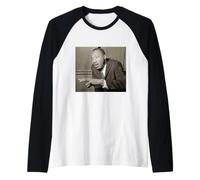 Martin Luther King Jr Rights Activist in UK 1964 Raglan Baseball Tee