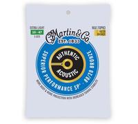 Martin Acoustic Guitar Strings MA170PK3 Authentic SP 80/20 Bronze Extra Light 10-47 3-Pack