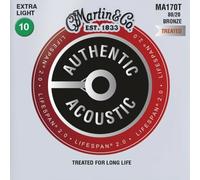 Martin MA170T Lifespan 80/20 Authentic Acoustic Guitar Strings Extra Light 10-47
