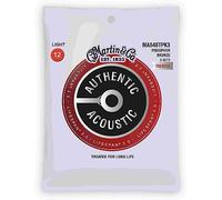 Martin MA540T Authentic Acoustic Lifespan 2.0 92/8 Phosphor Bronze Light 12-54 (3-Pack Bundle)