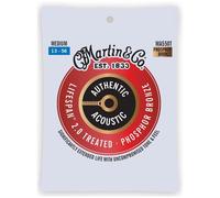 MARTIN MA550T AUTHENTIC ACOUSTIC GUITAR STRINGS LIFESPAN PHOSPHOR BRZE MED 13-56