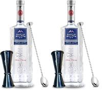 Martin Millers Original Gin 70cl Home Bar Bundle includes Jigger and Bar Spoon (not giftboxed) - Super Premium Gin - Icelandic Water, Distilled in England - 40% ABV (Pack of 2)