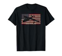 Martin PBM Mariner Flying Boat Vintage USA American Flag T-Shirt