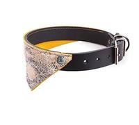 Martin Sellier Full Grain Leather Dog Collar with Bandana