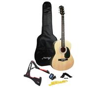 Martin Smith Acoustic Guitar Kit - Full-Size Guitar, Stand, Tuner, Bag, Strap, Plectrums & Spare Strings