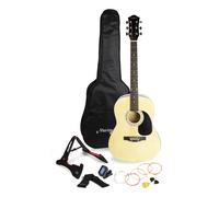 Martin Smith Full-Size Acoustic Guitar Kit with Stand, Tuner, Bag, Strap, Plectrums, Spare Strings & Lessons