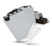 Martin Yale 14254 Posting Tray Index Set, 25 Press-Board Dividers for 6" x 9" Sheets, Includes A-Z Categories and Blank Inserts, Metal Tab Index