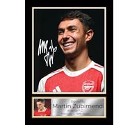 Martin Zubimendi Signed Autograph Poster Print - Arsenal F.C. Midfielder - Tribute Wall Art for Fans & Collectors, A4 Poster Print (297x210mm)