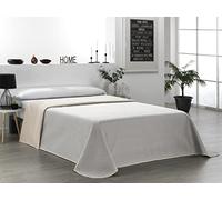 Martina Home Bouti Bedspread Reversible Beige Linen 135cm Bed