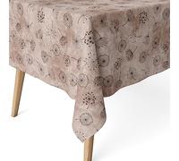 Martina Home Brown Resin Coated Tablecloth Dandelion 200cm x 140cm