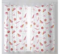 Martina Home Conches Pack of Curtains Voile for Kitchen, Fabric, Fuchsia, 29 x 2 x 38 cm, Pack of 2