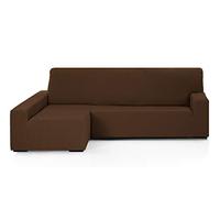 Martina Home EMILIA Elastic Chaise Longue Cover Left Arm Long (Front View), Brown