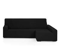 Martina Home EMILIA Elastic Chaise Longue Cover Right Arm Long (Front View), Black