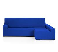 Martina Home - Emilia - Elastic Cover for Lounge Chair - Long Right Arm (Front View) - Electric Blue