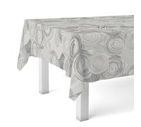Martina Home Grey Circle Oilcloth Tablecloth 200cm x 140cm