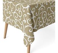Martina Home Loiret Resin Coated Tablecloth 220 x 140 cm Mustard