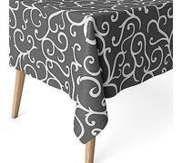 Martina Home Loiret Resin Coated Tablecloth 260 x 140 cm Grey