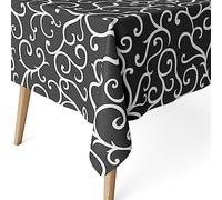 Martina Home Loiret Resin Tablecloth, Black, 250 x 140 cm