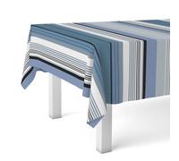 Martina Home Lugano Blue Waterproof Oilcloth Tablecloth 240 x 140 cm Stain-Resistant Rectangular