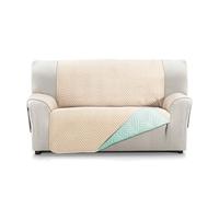 Martina Home Milano Cover Sofa Cover, Quilted Reversible 2 Seater Sofa Protector, Aquamarine/Beige