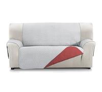 Martina Home Milano Sofa Cover Protector, Quilted Reversible 3 Seater XL Red/Grey